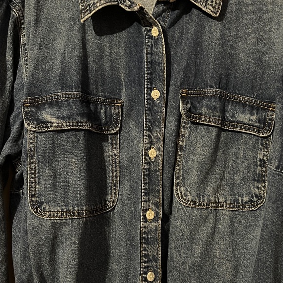 Ava & Viv Blue Long Sleeve Denim Dress - Picture 7 of 12